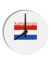 Paraguay Flag 10 InchRound Wall Clock-Wall Clock-TooLoud-White-Davson Sales