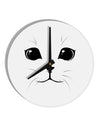 Cute Cat Face 10 InchRound Wall Clock by TooLoud-Wall Clock-TooLoud-White-Davson Sales