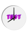 THOT Artistic Text 10 InchRound Wall Clock-Wall Clock-TooLoud-White-Davson Sales