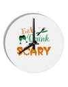 Eat Drink Scary Green 10 InchRound Wall Clock-Wall Clock-TooLoud-White-Davson Sales