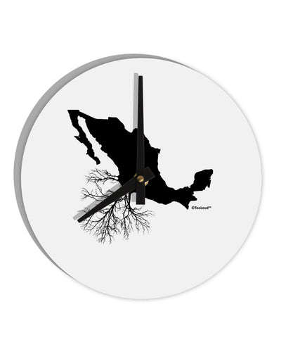 Mexican Roots Design 10 InchRound Wall Clock by TooLoud-Wall Clock-TooLoud-White-Davson Sales