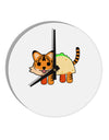 Cute Taco Tiger 10 InchRound Wall Clock-Wall Clock-TooLoud-White-Davson Sales