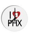 I Heart Phoenix 10 InchRound Wall Clock-Wall Clock-TooLoud-White-Davson Sales