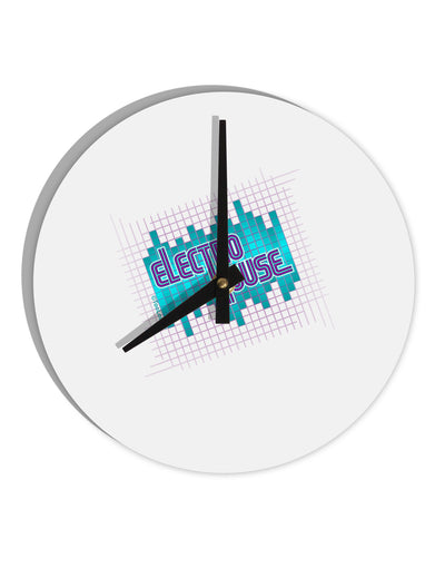 Electro House Equalizer 10 InchRound Wall Clock-Wall Clock-TooLoud-White-Davson Sales