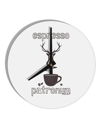 Espresso Patronum 10 InchRound Wall Clock-Wall Clock-TooLoud-White-Davson Sales