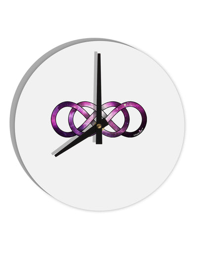 Double Ininifty Galaxy 10 InchRound Wall Clock-Wall Clock-TooLoud-White-Davson Sales