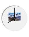 Pikes Peak Text 10 InchRound Wall Clock-Wall Clock-TooLoud-White-Davson Sales