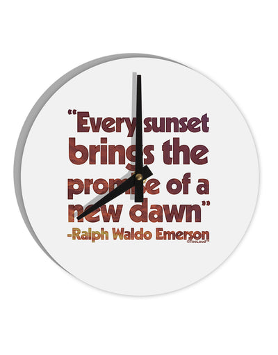 Emerson Sunset Quote 8" Round Wall Clock-Wall Clock-TooLoud-Davson Sales