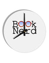 Book Nerd 10 InchRound Wall Clock-Wall Clock-TooLoud-White-Davson Sales