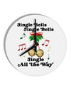 Jingle Bells All the way 10 InchRound Wall Clock-Wall Clock-TooLoud-White-Davson Sales