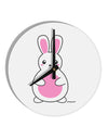 Cute Easter Bunny - Pink 10 InchRound Wall Clock by TooLoud-Wall Clock-TooLoud-White-Davson Sales