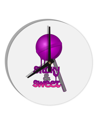 Sticky & Sweet Lollipop 10 InchRound Wall Clock-Wall Clock-TooLoud-White-Davson Sales