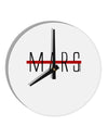 Planet Mars Text Only 10 InchRound Wall Clock-Wall Clock-TooLoud-White-Davson Sales