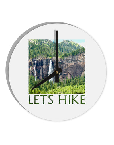 Beautiful Cliffs - Lets Hike 10 InchRound Wall Clock by TooLoud-Wall Clock-TooLoud-White-Davson Sales