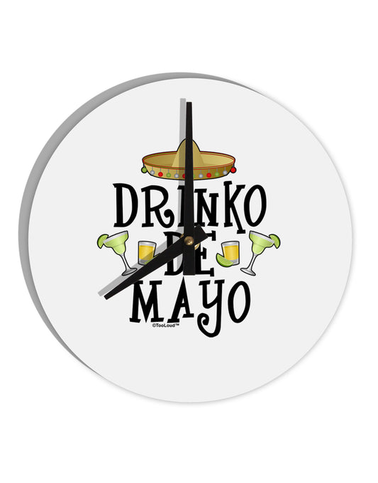 Drinko De Mayo 10 InchRound Wall Clock-Wall Clock-TooLoud-White-Davson Sales