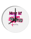 Move It Or Get Trampled 10 InchRound Wall Clock-Wall Clock-TooLoud-White-Davson Sales