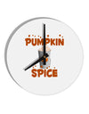 Pumpkin Spice Latte Hearts 10 InchRound Wall Clock-Wall Clock-TooLoud-White-Davson Sales