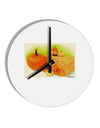 Fall Pumpkin Scene 10 InchRound Wall Clock-Wall Clock-TooLoud-White-Davson Sales