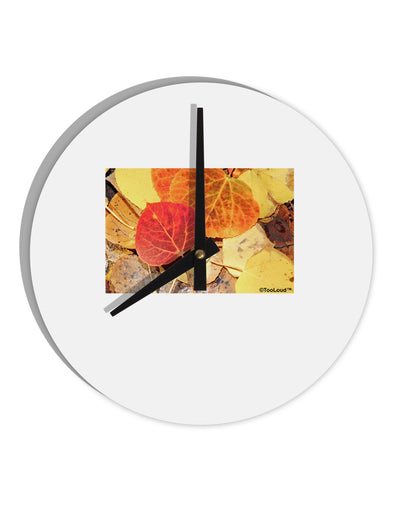 Colorado - Autumn 10 InchRound Wall Clock-Wall Clock-TooLoud-White-Davson Sales