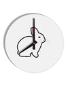 Cute Bunny Rabbit Easter 10 InchRound Wall Clock-Wall Clock-TooLoud-White-Davson Sales