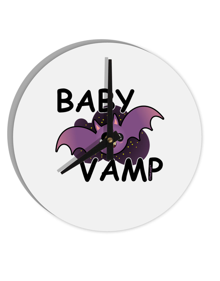 Baby Vamp 10 InchRound Wall Clock by TooLoud-Wall Clock-TooLoud-White-Davson Sales