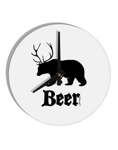 Beer Animal 10 InchRound Wall Clock-Wall Clock-TooLoud-White-Davson Sales