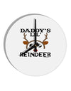 Daddy's Lil Reindeer Boy 10 InchRound Wall Clock-Wall Clock-TooLoud-White-Davson Sales