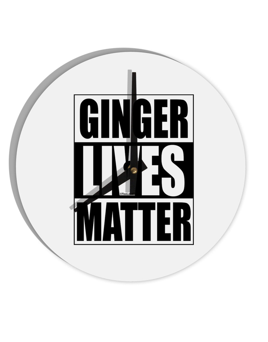 Ginger Lives Matter 10 InchRound Wall Clock by TooLoud-Wall Clock-TooLoud-White-Davson Sales