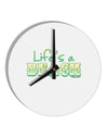 Lifes a Beach Color 10 InchRound Wall Clock by TooLoud-Wall Clock-TooLoud-White-Davson Sales