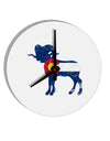 TooLoud Grunge Colorado Emblem Flag 10 Inch Round Wall Clock-Wall Clock-TooLoud-Davson Sales