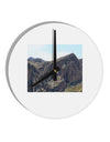 Arizona Saguaro Lake Mountains 10 InchRound Wall Clock-Wall Clock-TooLoud-White-Davson Sales