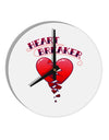 Heart Breaker Cute 10 InchRound Wall Clock by TooLoud-Wall Clock-TooLoud-White-Davson Sales