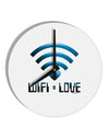 TooLoud Wifi Equals Love 10 InchRound Wall Clock-Wall Clock-TooLoud-White-Davson Sales