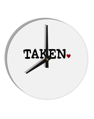 Taken 10 InchRound Wall Clock by TooLoud-Wall Clock-TooLoud-White-Davson Sales