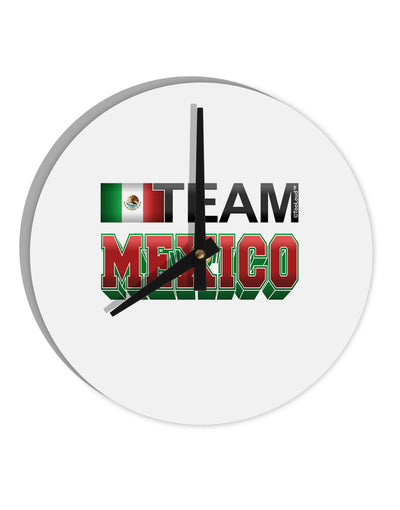 Sporty Team Mexico 10 InchRound Wall Clock-Wall Clock-TooLoud-White-Davson Sales