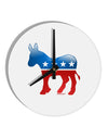 Democrat Bubble Symbol 10 InchRound Wall Clock-Wall Clock-TooLoud-White-Davson Sales