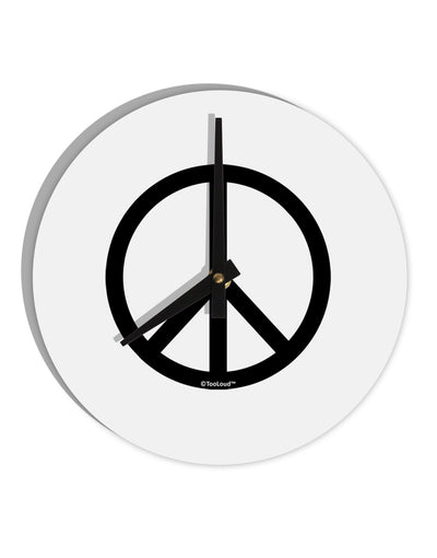 Peace Sign Symbol 10 InchRound Wall Clock-Wall Clock-TooLoud-White-Davson Sales