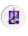 Keep Calm - Party Balloons 10 InchRound Wall Clock-Wall Clock-TooLoud-White-Davson Sales