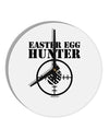 Easter Egg Hunter Black and White 10 InchRound Wall Clock by TooLoud-Wall Clock-TooLoud-White-Davson Sales