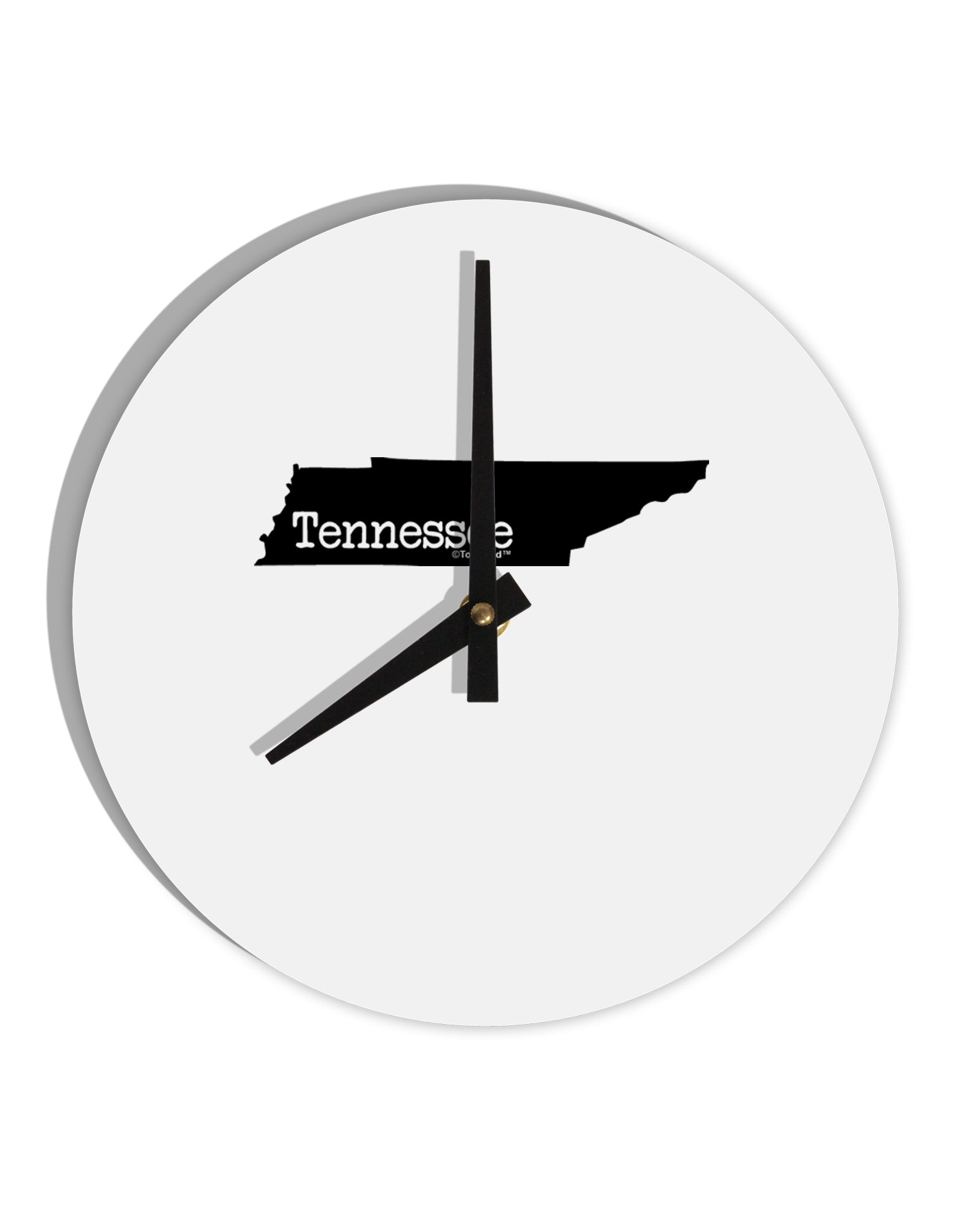 Tennessee - United States Shape 10 InchRound Wall Clock by TooLoud-Wall Clock-TooLoud-White-Davson Sales