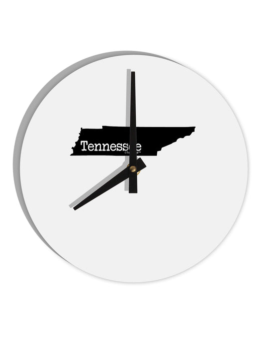Tennessee - United States Shape 10 InchRound Wall Clock by TooLoud-Wall Clock-TooLoud-White-Davson Sales