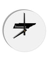 Tennessee - United States Shape 10 InchRound Wall Clock by TooLoud-Wall Clock-TooLoud-White-Davson Sales