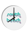 South Beach Color Scheme Design 10 InchRound Wall Clock by TooLoud-Wall Clock-TooLoud-White-Davson Sales