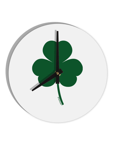 Traditional Irish Shamrock 10 InchRound Wall Clock-Wall Clock-TooLoud-White-Davson Sales