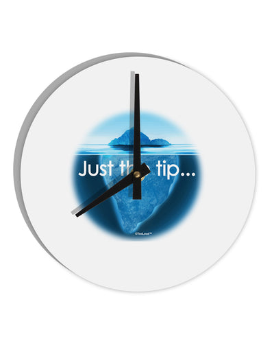 Iceberg Just the Tip 10 InchRound Wall Clock-Wall Clock-TooLoud-White-Davson Sales