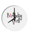 Birthday Girl - Birthday Candles 10 InchRound Wall Clock by TooLoud-Wall Clock-TooLoud-White-Davson Sales