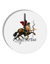 Sagittarius Color Illustration 10 InchRound Wall Clock-Wall Clock-TooLoud-White-Davson Sales