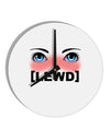 Blushing Anime Eyes Lewd 10 InchRound Wall Clock by TooLoud-Wall Clock-TooLoud-White-Davson Sales