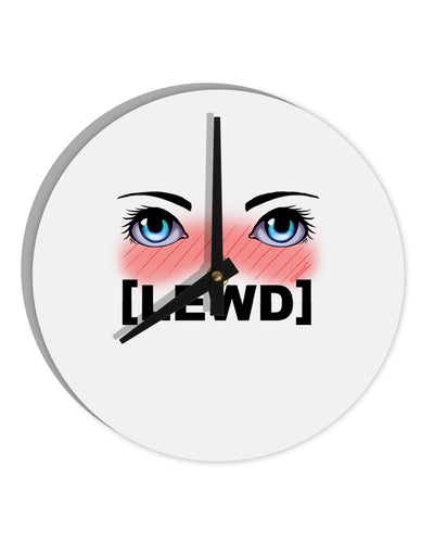 Blushing Anime Eyes Lewd 10 InchRound Wall Clock by TooLoud-Wall Clock-TooLoud-White-Davson Sales