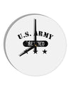 Retired Army 10 InchRound Wall Clock by TooLoud-Wall Clock-TooLoud-White-Davson Sales